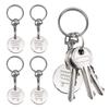 Metal Cart Key Key Chain Mini Trolley Keychain New Key Ring  Supermarket Use