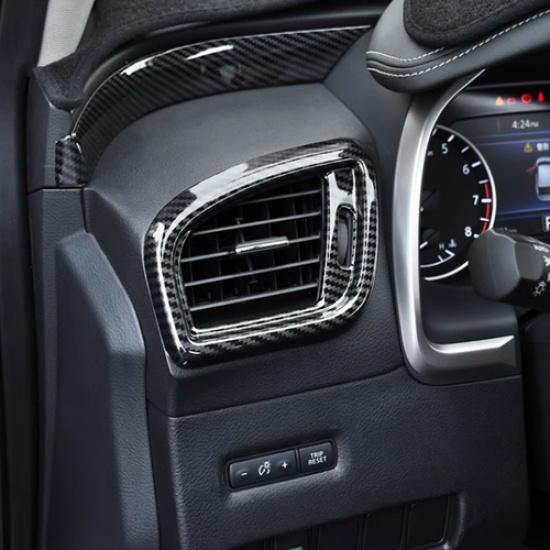 For Nissan Murano 2015-2024 Car Dashboard Air Vent Cover Trim Carbon fiber look