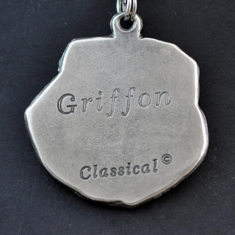 Griffon Bruxellois, Brussels Griffon I - Dog necklace in gift box, silver-plated locket for dog fan, striking pendant by Art-Dog brand
