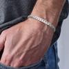 Плоские кубинские браслеты-цепочки для мужчин и мальчиков, регулируемые звенья из нержавеющей стали, стильные мужские аксессуары, ювелирные изделия, подарки