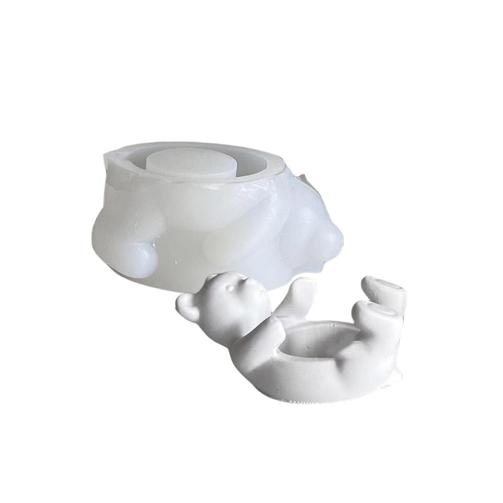 Силиконовая форма для подсвечника, форма для подставки под свечу, форма медведя, материалы для рукоделия, подходят для изготовления подсвечников.