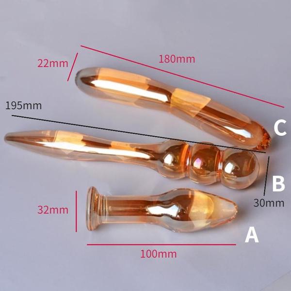 Золотая стеклянная палочка из хрусталя Pyrex Crafts Jewelry Домашнее украшение Секс-игрушка