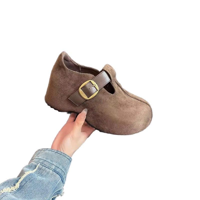 Ретро матовые замшевые Birkenstocks - это тонкая, новая, увеличивающая рост повседневная обувь для весны и осени
