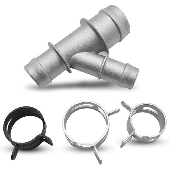 Upgraded Aluminum Radiator Coolant Hose Y Connector Coolant Hose Junction 47157 Compatible With Chevrolet 1999-2013 Silverado Suburban Tahoe Avalance