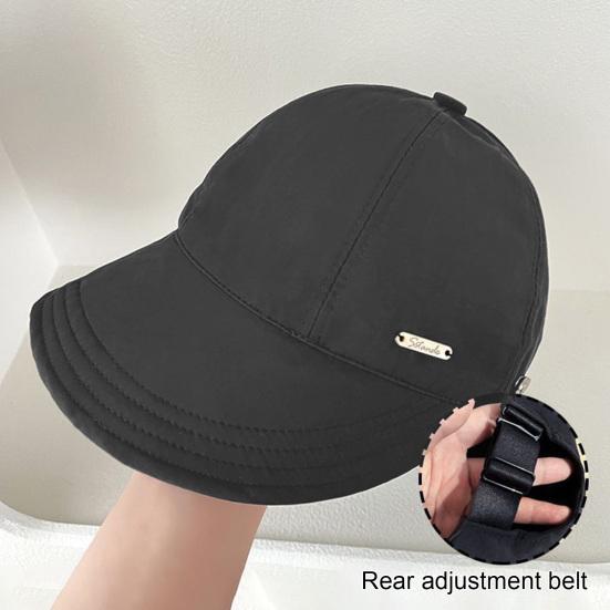 Outdoor Hat Sun Protection Anti-UV Wide Brim Solid Color Adjustable Head Circumference Foldable Lightweight Gardening Travel Sun Hat