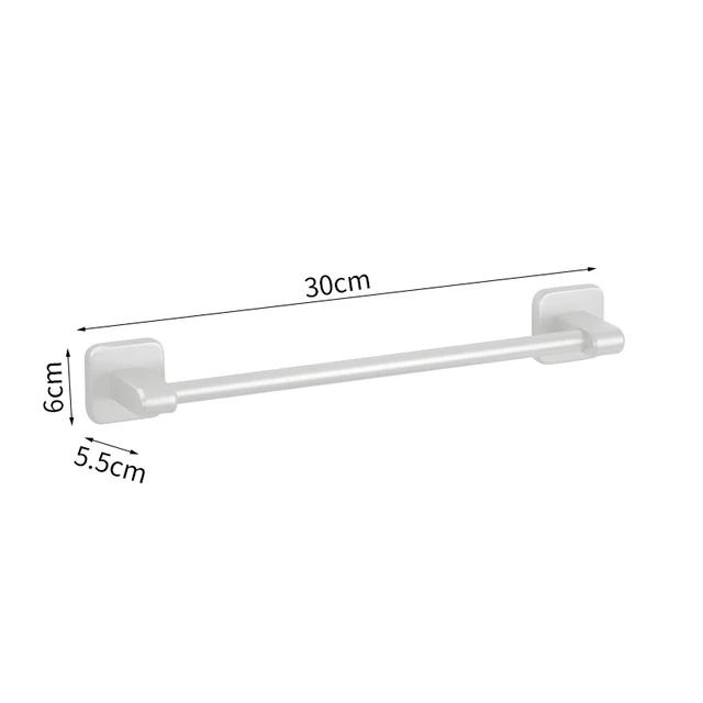 Держатель для полотенец Space Aluminum No Drilling Organizers для полотенец в ванной Самоклеящаяся вешалка для полотенец Полки для ванной Вешалка для полотенец для рук