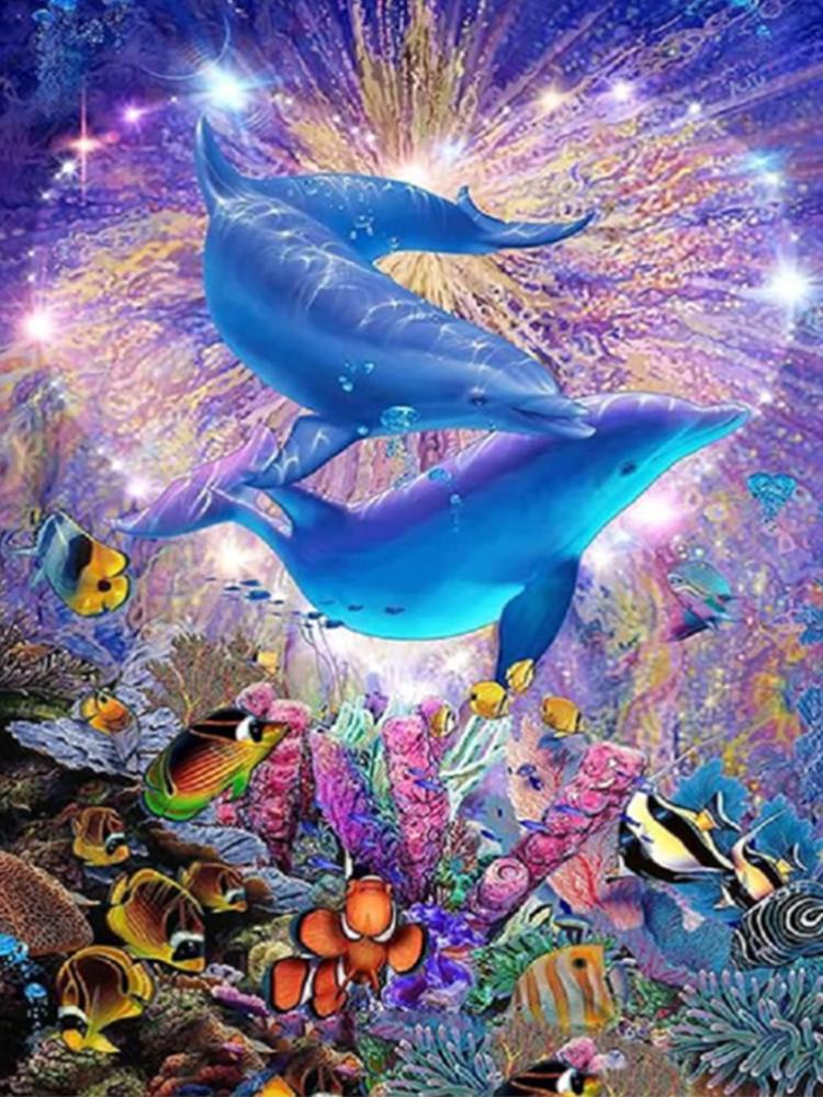 Животное 5D Алмазная Картина Акула Король Океан Инкрустированная Алмазной Совой Животное Сделай Сам Вышивка Красочная Картина Украшение Дома