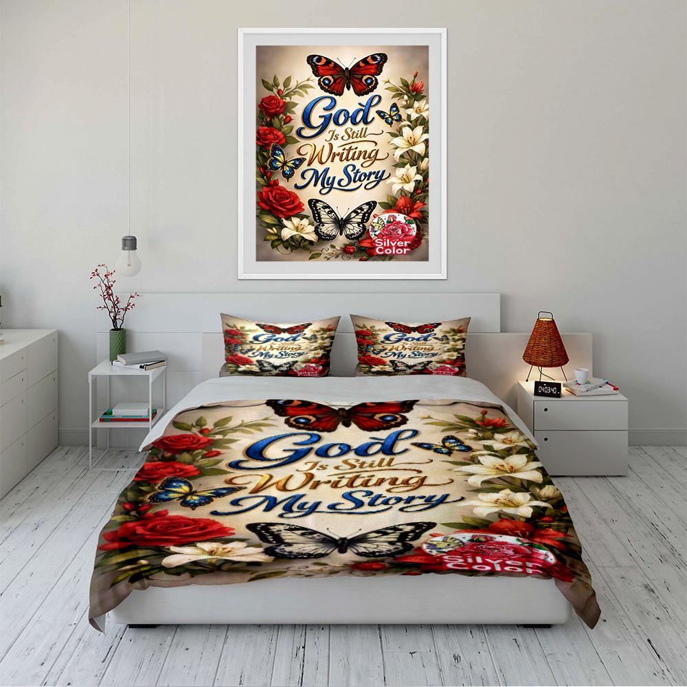 God Is Still Writing My Story Bedding Bedding set (1 duvet cover, 2 pillowcases, duvet not included)