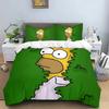 Изысканный мультяшный постельный комплект с принтом SS-Simpson, пододеяльник, одеяло, кровать, молодежный, детский, для девочек, для мальчиков, подарок, роскошный подарок на день рождения