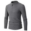 Half Zipper Knitted Sweater Autumn Season Men'S Loose Korean Version Twisted Half Turtleneck Sweater Bottoming Shirt