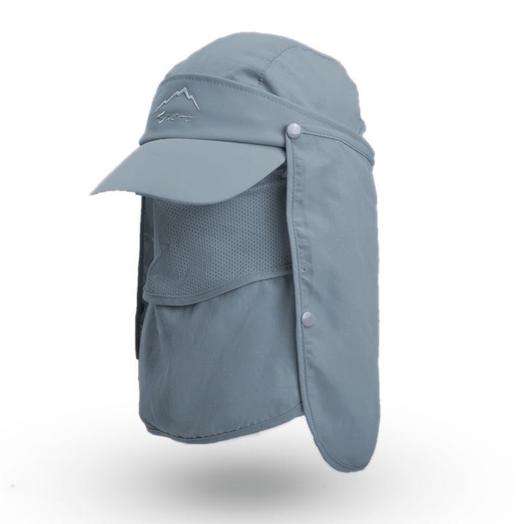 Sun Cap with Removable Face Neck Cover Flap Quick Dry Breathable Fishing Hat Summer Outdoor Sun