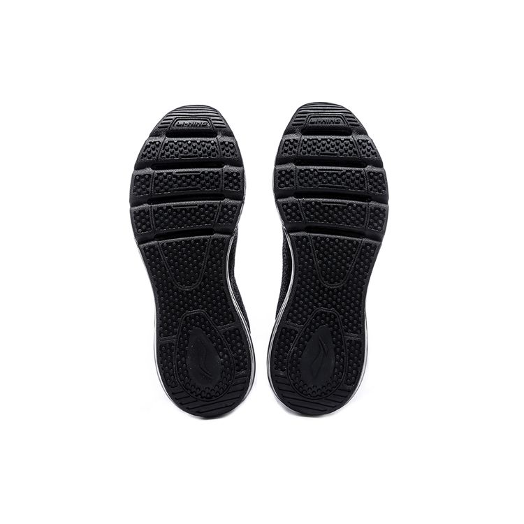 Li Ning Bubble Max полноразмерные дышащие светоотражающие спортивные кроссовки на воздушной подушке унисекс черные AGCN075-3