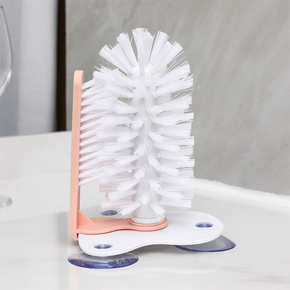 Detachable Sucker Cup Brush 2 In 1 Water Bottles Cleaner Durable Cup Scrubber Wine Glass