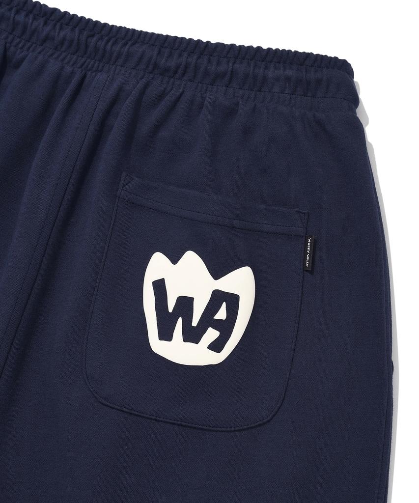 WACKY WILLY Double-Tuck Bermuda Sweat Shorts Navy
