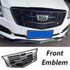 2Pcs 19.3x7.5cm 11.9x4.6cm Car Front Rear Emblem Logo Stickersfor Cadillac XT6 Center Trunk Badge Auto Accessories