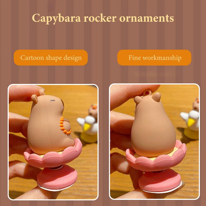 Anime Capybara Figure Simulation Capibara Action Figures Doll Car Dashboard Decor Ornaments Children Birthday Christmas Gifts