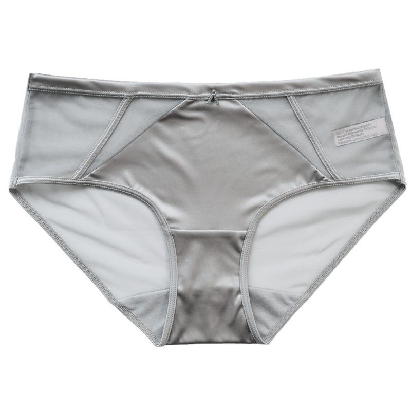 Oil Gloss Silk Sexy Mesh Underwear for Lingerie Women Low Waist Breathable Comfortable Women's Triangle Antibacterial Panties