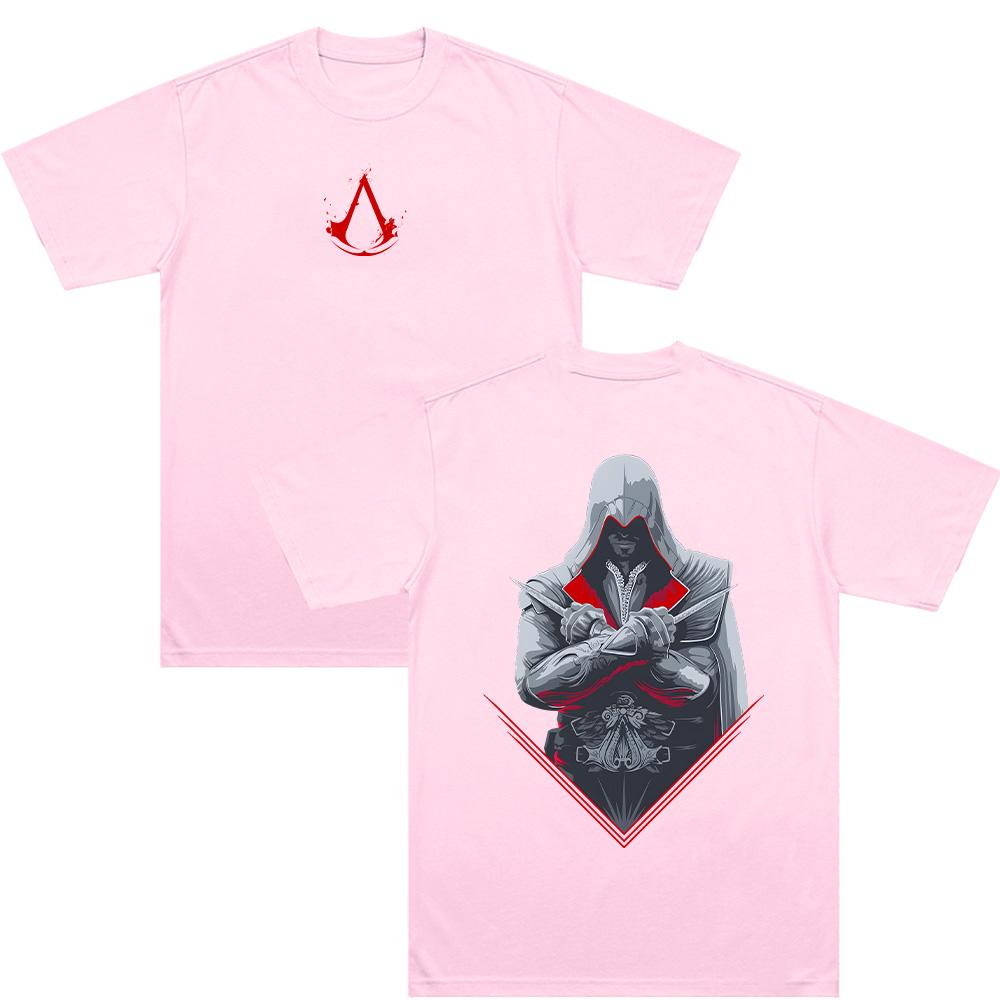 Футболка Assassin's Creed Ретро Игровой Персонаж Графический Принт Футболка Мужская Мода Повседневная С Коротким Рукавом Футболка Унисекс Хлопковая Футболка