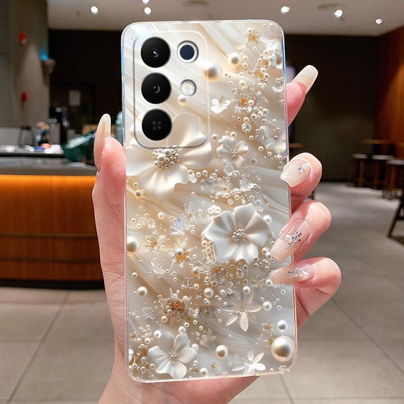 Чехол для Realme C85 Pro 2025 Прозрачный Модный Цветок Бабочка Мягкий ТПУ Силикон Чехол для Телефона для RealmeC85 Pro 4G RMX5555