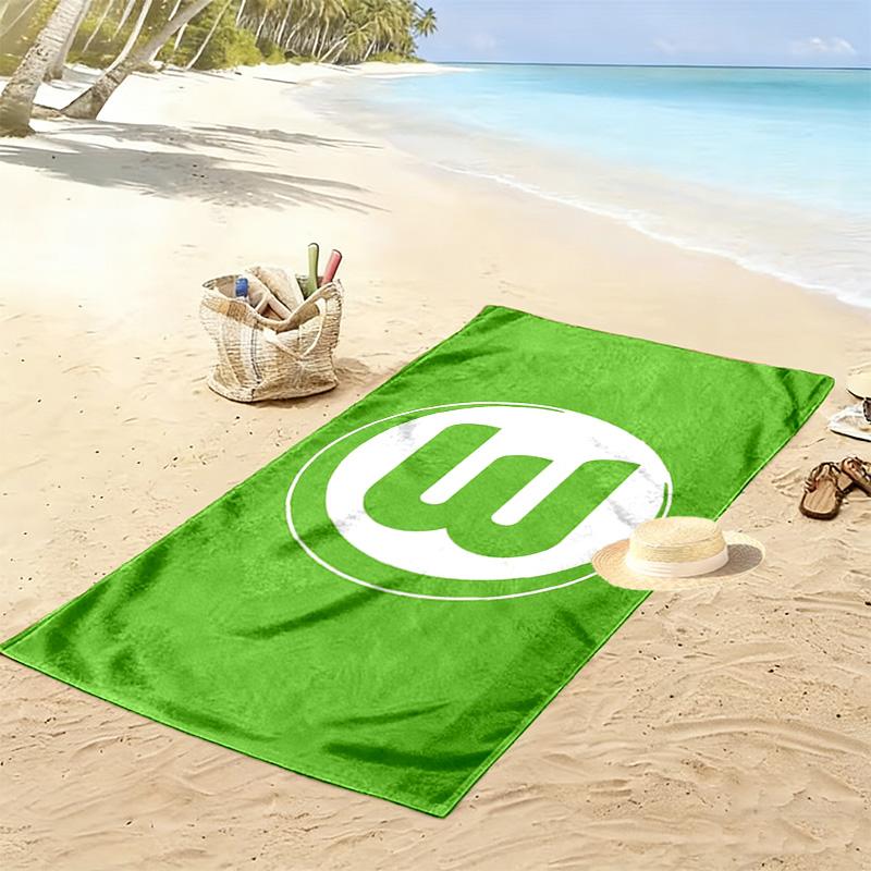 VfL Wolfsburg Print Beach Towel, Large Soft Quick Dry Towel for Beach Camping Swimming
