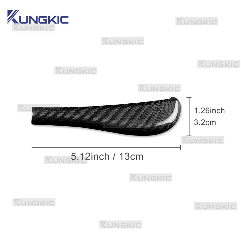 Real Hard Dry Carbon Fiber Sticker For Abarth 595 695 595C 695C 2012 2013 2014 2015-2024 Car Steering Wheel Adjustment Lever