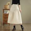 Хлопковая подкладка большого размера Высокая талия винтажная весна осень зима повседневная свободная длинная женская юбка женская юбка