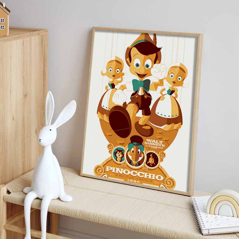 Disney Алмазная мозаика Пиноккио Креативный плакат Милый мультфильм Вышивка крестом Полный набор Креативная мозаика 5D DIY Украшение для дома