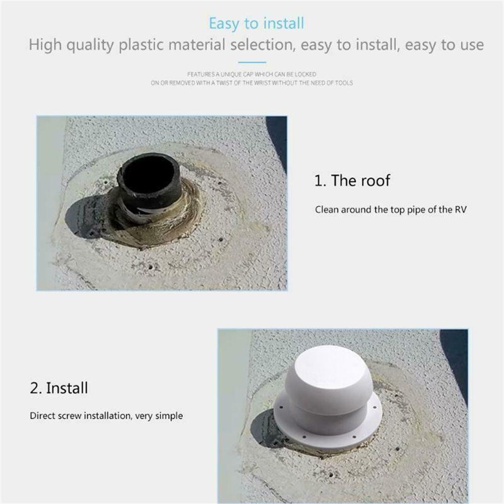 Accessorie Exhaust Fan Round Exhaust Outlet Motorhome Mushroom Head Shape Ventilation Cap RV Roof