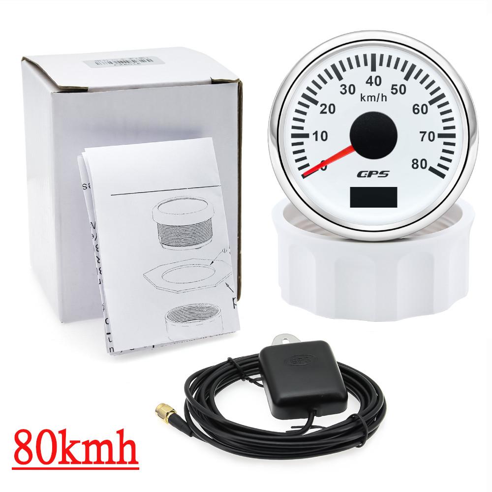 HD 52MM GPS Speedometer 30/60/80/120/200 Km/h Boat Car Truck Speed Gauge Meter 7 Color Backlight With GPS Antenna 9-32V