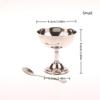 Stainless Steel Dessert Cup Vintage Durable Pudding Milk Jelly Ice Cream Cup Bowl Salad Bowl Dessert Fruit Plate Snack Dish