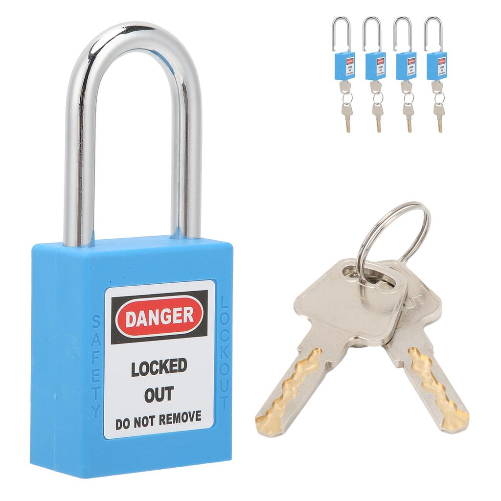 5 комплектов 1,5-дюймовых навесных замков безопасности, стальная балка, изолированный замок с ключами для промышленного оборудования