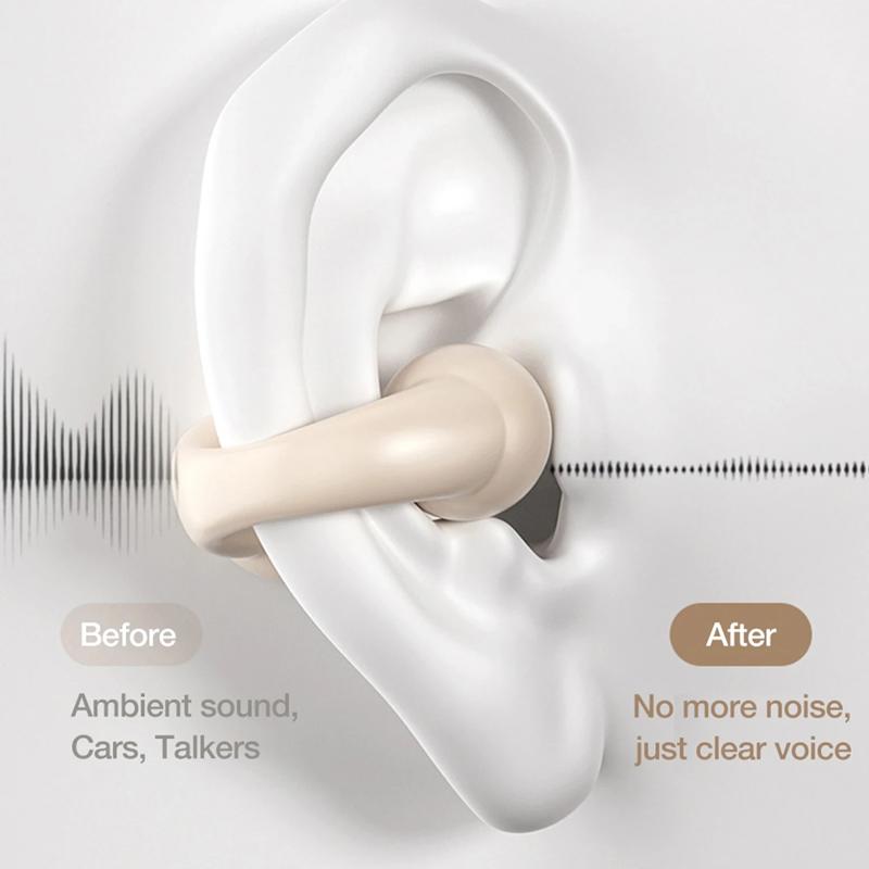 Серьга Беспроводные наушники Bluetooth 5.3 Наушник Наушники с открытым ухом Воздушная проводимость для спорта Бег Безболезненное ношение Гарнитура