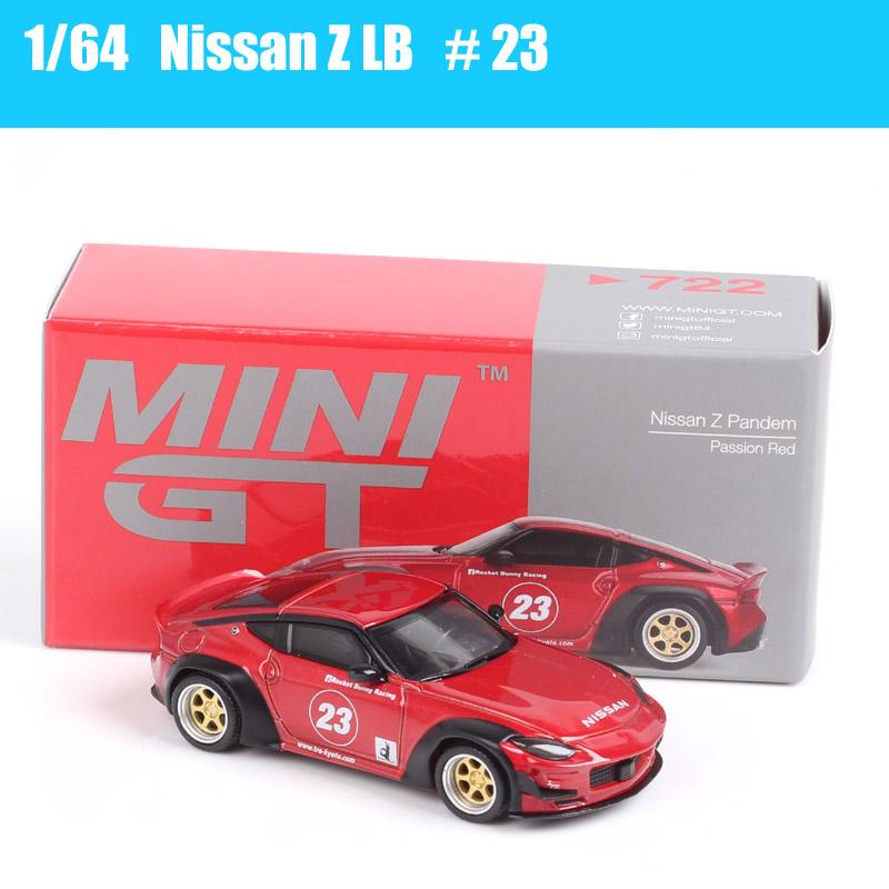 MiniGT Масштаб 1/64 Nissan Skyline GTR Racing Z Honda Civic Cadillac V 911 GT3 McLaren Datsun 510 Пикап Модель автомобиля Игрушка