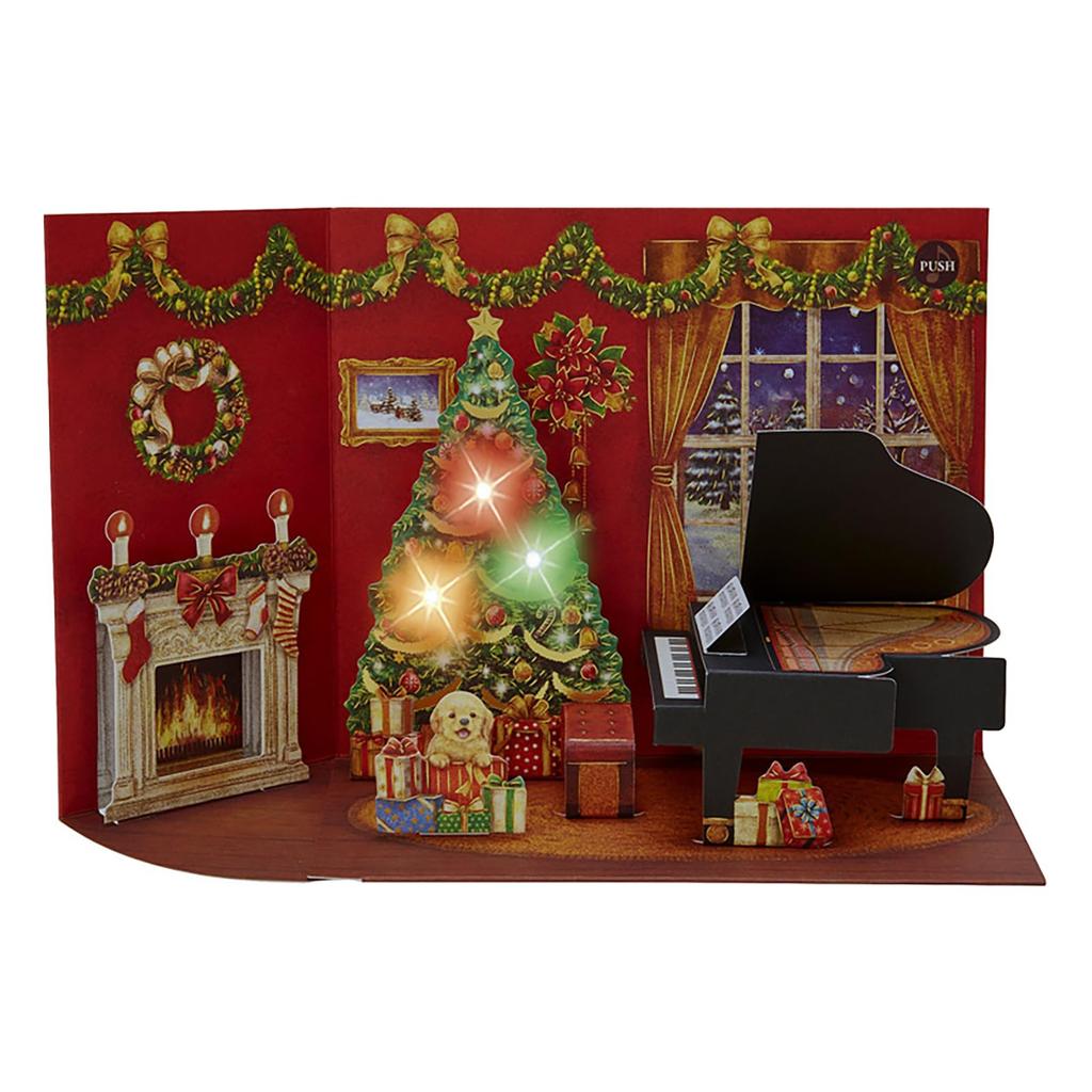 Sanrio Christmas Card Melody Card Room and with 4 Piano Melodies Greeting International shipping JXPM SANRIO 526860 "Red Piano" Card. available. 2-3