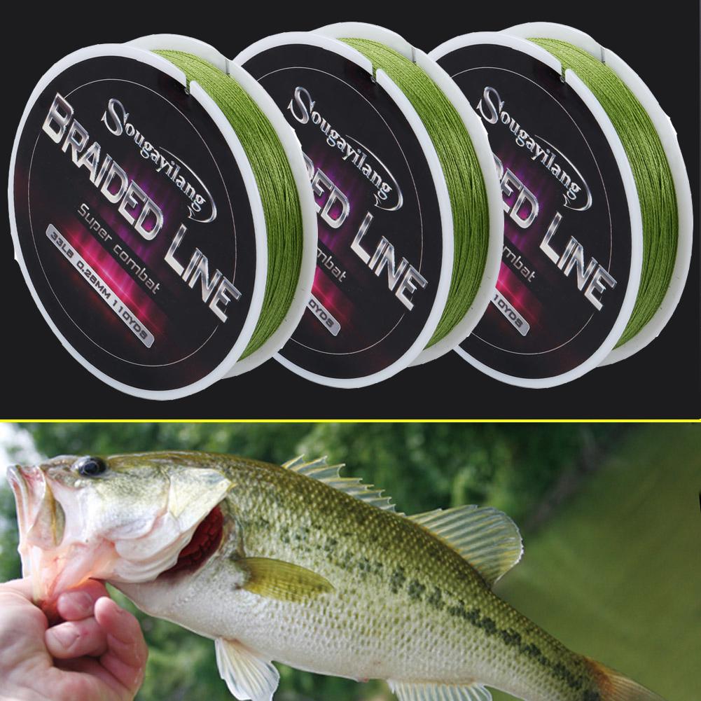 SOUGAYILANG PE Braided Fishing Line Multifilament 110 Yards 33LB Super Drag Line Abrasion Braid Fishing Line