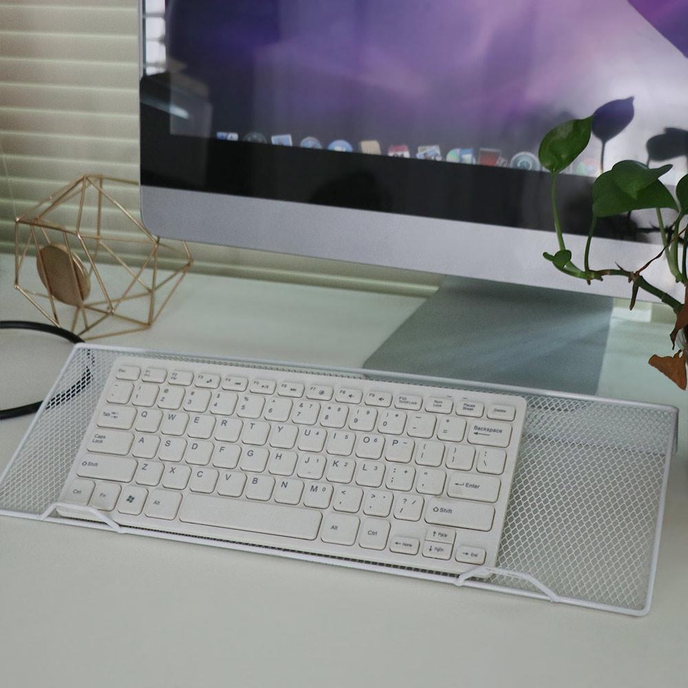Tilt Lift Computer Keyboard Stand Wire Mesh Ergonomic Typing Keyboard Tray Non-slip Hollow Keyboard Wrist Rest Stand