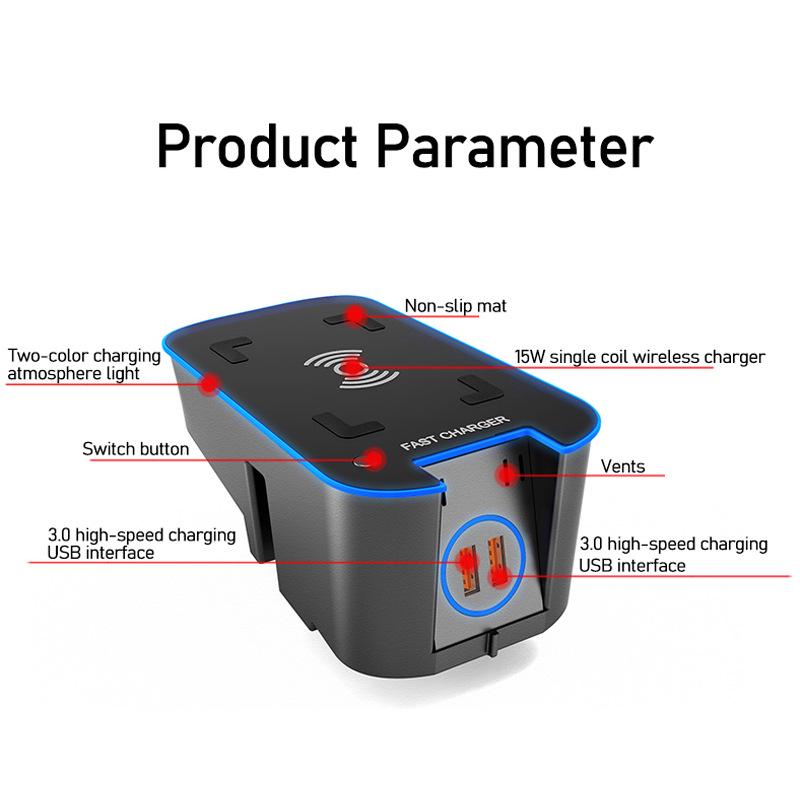 Беспроводное быстрое зарядное устройство для Volvo XC60/XC90/S90/V60/V90/S60