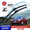 Для Vauxhall Opel Vectra C 2002-2008 автомобильный стеклоочиститель U-образный мягкий резиновый бескаркасный без кронштейна автомобильные дворники 24"+19"