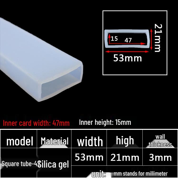 High-Temperature Resistant Silicone Square Tubing: Durable, Customizable, Aging-Resistant Rubber Sheath and Hollow Sealing Strip.