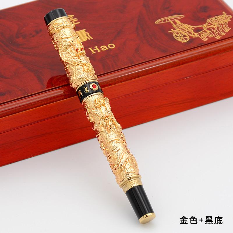 JINHAO Двойные Драконы Играющие с Жемчужиной Ретро Перьевая Ручка Классическая EF/F/M Коллекционная Письменная Канцелярия Офисные Школьные Принадлежности