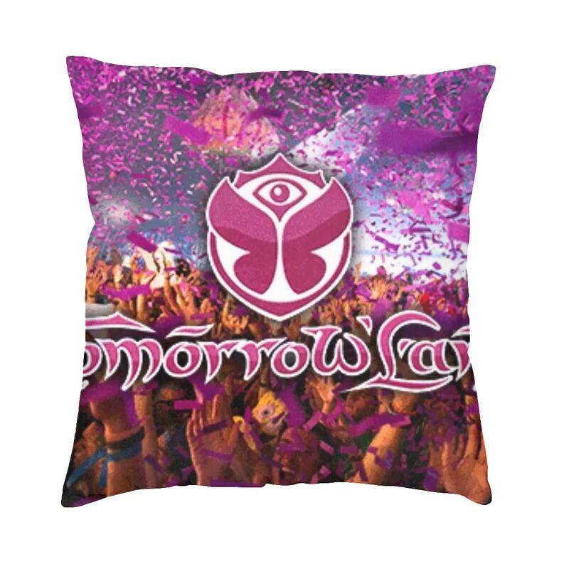 Tomorrowland Cushion Covers Electronic Dance Funny Print Velvet Nordic Pillow Case Decoration Salon