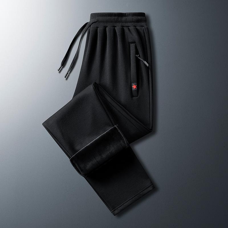 Осенние и зимние повседневные брюки, мужские и женские свободные спортивные брюки, мужские спортивные брюки Plus Velvet
