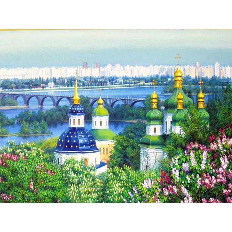 Алмазная картина, вышивка крестиком, пейзаж, домашний декор, Алмазная мозаика, церковная Алмазная вышивка