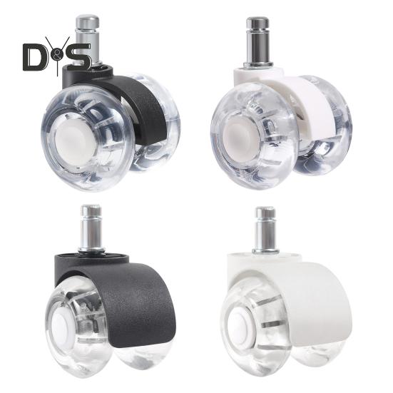 Колеса для офисного кресла Грузоподъемность 50 кг Простая установка Универсальная мебель Ролики для стульев Бесшумные запасные части для колес