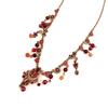 Les Trésors De Lily [D6060] - 'Mulan' Necklace Red Rose