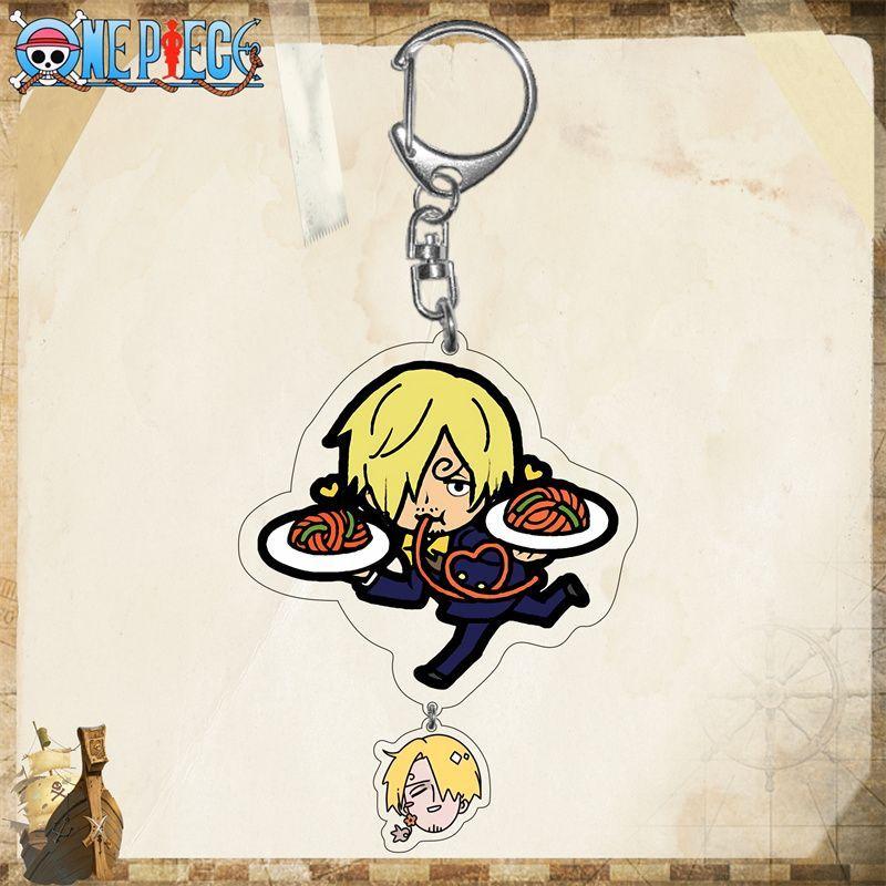 One Piece King Luffy Sona Beauty Подвеска Аниме Акриловый Брелок Прозрачный Брелок Акрил