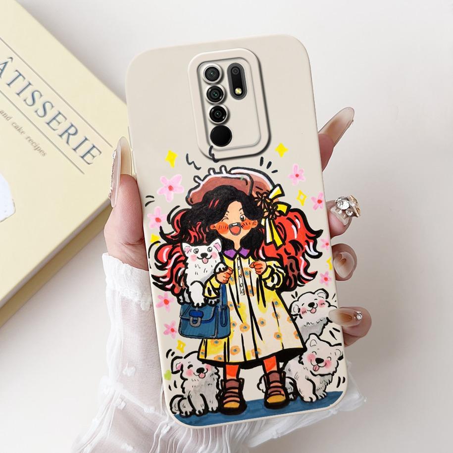 Чехол для Xiaomi Redmi 9 Милый Мультяшный Пингвин Кролик Мягкий Жидкий Силикон Ударопрочный Чехол для Xiaomi Redmi 9 Prime Redmi9 Fundas