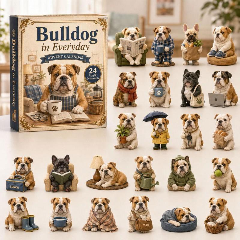 2026 Dog-Themed Christmas Advent Calendar Acrylic Blind Box Gift Kids Adults Decorative Hanging Ornament