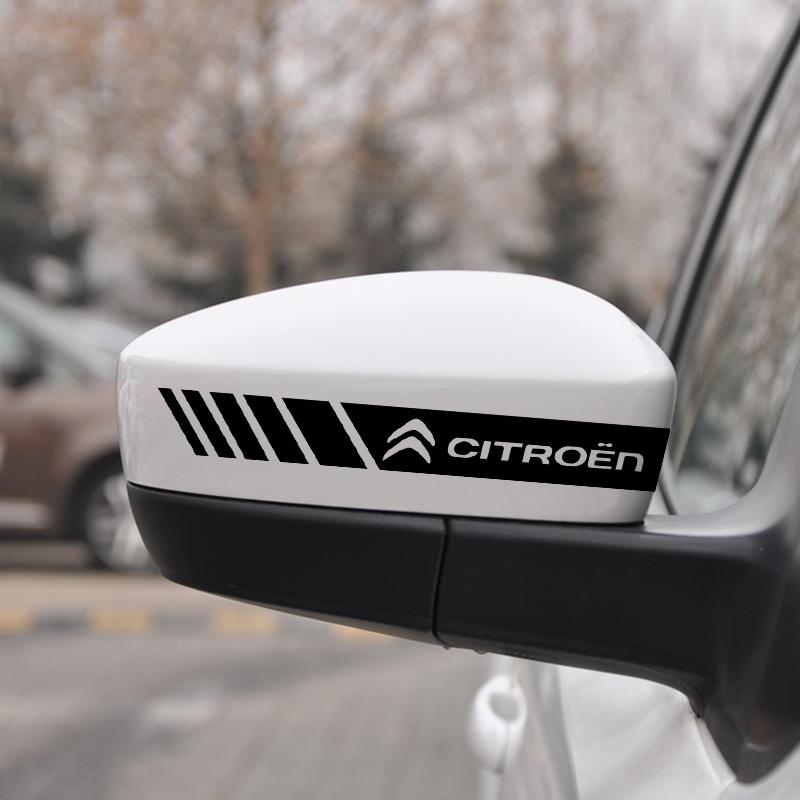 2 шт. 3D наклейки на зеркало заднего вида автомобиля, виниловая пленка, декали, стайлинг для Citroen C1 C3 C4 Grand Picasso C4L C5 C6 C8 VTS Aircross