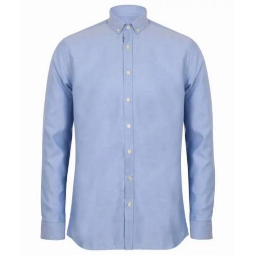 Henbury Mens Classic Oxford Long-Sleeved Shirt